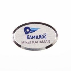 SR 1099 Metal Küçük Oval Yaka İsimliği